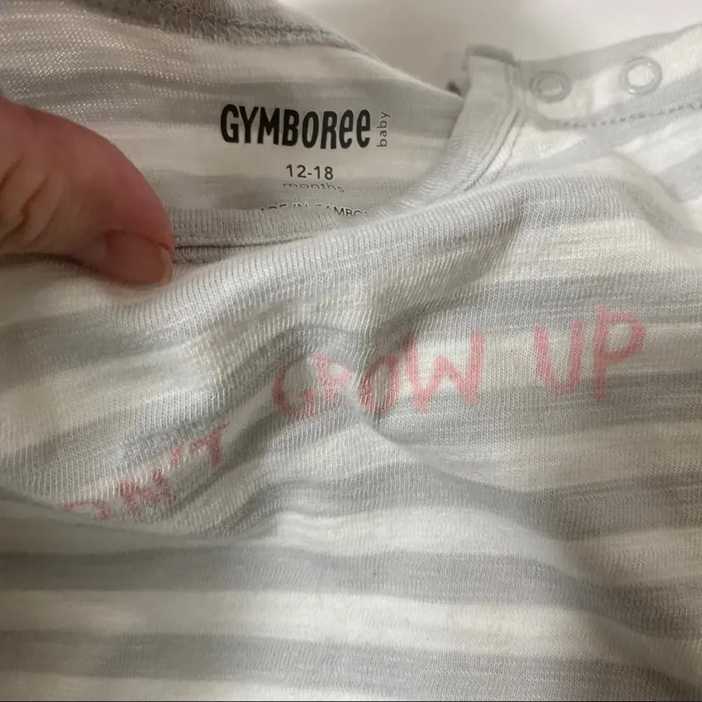 Gymboree Don’t Grow Up casual outfit top pants NWT 2pc Set 12-18 mos
